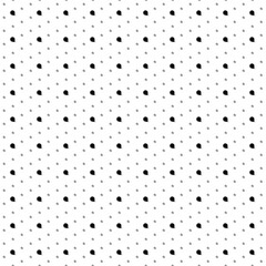 Square seamless background pattern from geometric shapes are different sizes and opacity. The pattern is evenly filled with small black tape measure symbols. Vector illustration on white background