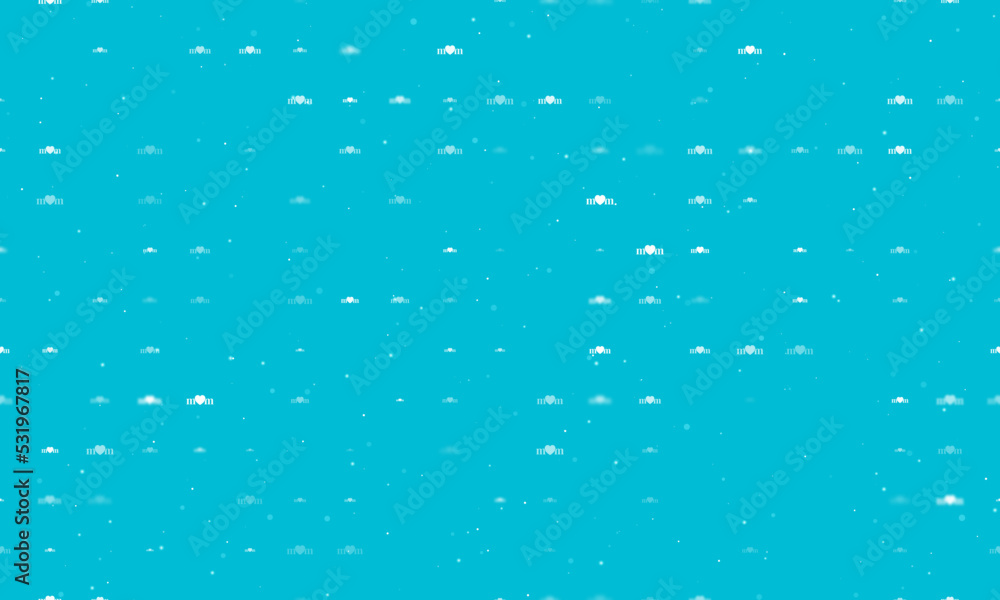 Poster seamless background pattern of evenly spaced white mother's day symbols of different sizes and opaci
