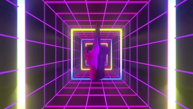 80s Hand Background (loop)