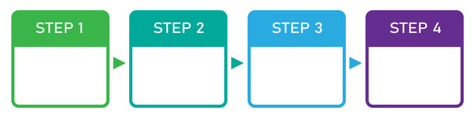 Template infographic with 4 steps for business concept isolated on white background. Can be used for presentations, workflow, etc. vector illustration 
