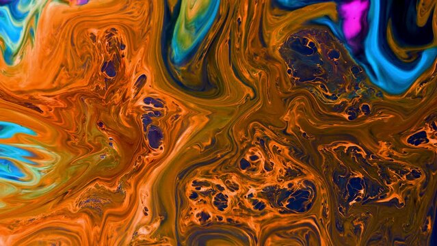 Abstract Paint Ink Spread like Explotion on Milky Surface