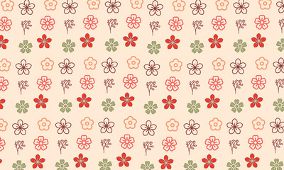 Fototapeta na wymiar Seamless flower pattern background