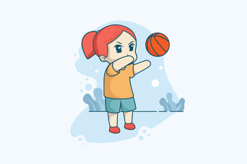 illustration of children doing sports