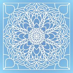 laser cut Mandala pattern. weeding mandala ornament,