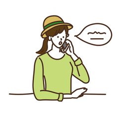 農業女子　農家　ゆるイラスト　女性