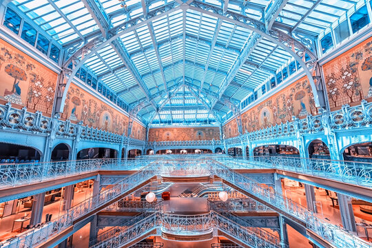 Inside the Samaritaine shopping mall in Paris city