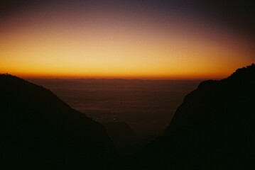 sunrise in the mountains