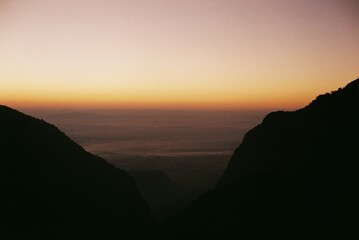 sunrise in the mountains