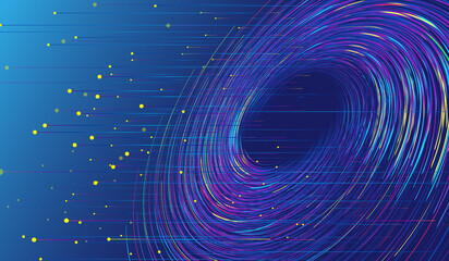 Colorful swirls and rays internet technology big data background
