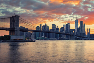 Naklejka na ściany i meble The skyline of New York City, United States