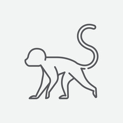 Monkey logo. Monkey shio icon logo design. Vector illustration