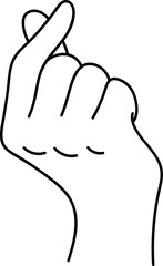 Heart Hand Love Sign Fingers