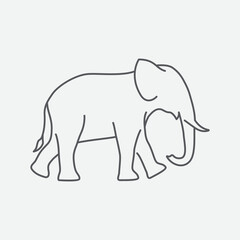 Elephant logo icon. Simple elephant design symbol. Elephant logo sign vector illustration design. Vector illustration