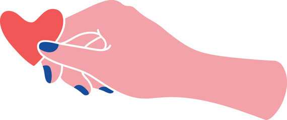 Heart Hand Flat Love Finger