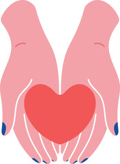 Heart Hand Flat Love Finger