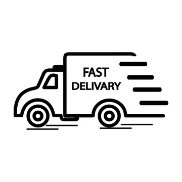 vector illustration of fast delivery service icon, fast delivery .
