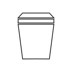 Graphic flat cup icon for your design and website