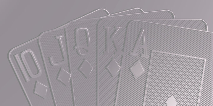 Luxury background with creative playing cards