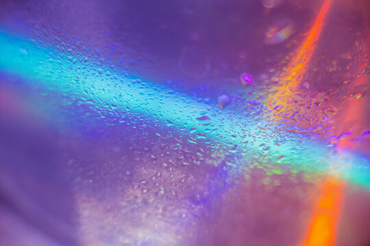 Lights Drops Prismatic Chromatic Holographic Aesthetic Neon blur liquid texture background blue purple