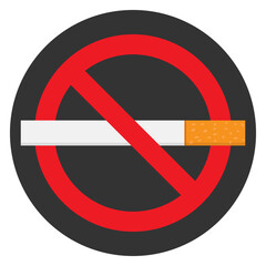 No smoking icon sign design transparent background