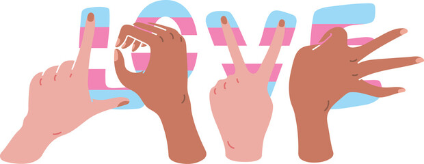 Transgender Hand Love Sign Finger