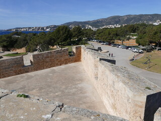 Ramparts and defenses of Castel Sant Carles Military Museum, Palma, Mallorca, Balearic Islands, Spain