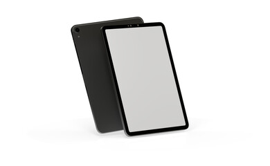 Photo 3D brandless tablet with empty screen isolated