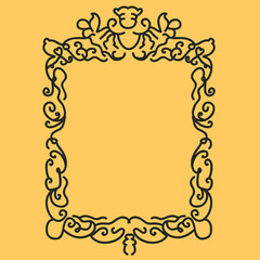 luxury outline border frame template.gold vintage baroque frame scroll ornament engraving border floral retro pattern antique style 