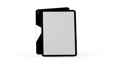 Photo Black tablet computer with blank 3d