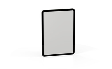 Photo 3D brandless tablet with empty screen isolated