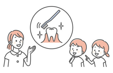 simple illustration for dentist and teeth