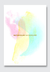 Vector watercolor background, abstract texture. Colorful Modern Cover.