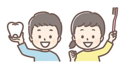 simple illustration for dentist and teeth