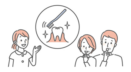 simple illustration for dentist and teeth