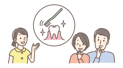 simple illustration for dentist and teeth