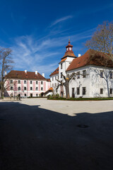 Fototapeta na wymiar Trebon castle and town, Southern Bohemia, Czech Republic