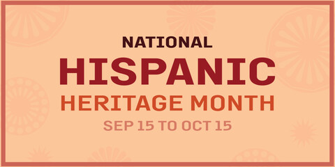 Hispanic heritage month. Vector web banner, poster, card for social media and networks.