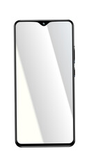 Smartphone mockup, hi res rendering for UI IX mockup. PNG with transparent background.