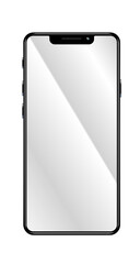 Smartphone mockup, hi res rendering for UI IX mockup. PNG with transparent background.