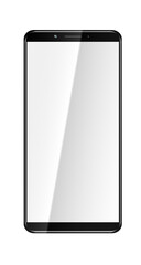 Smartphone mockup, hi res rendering for UI IX mockup. PNG with transparent background.