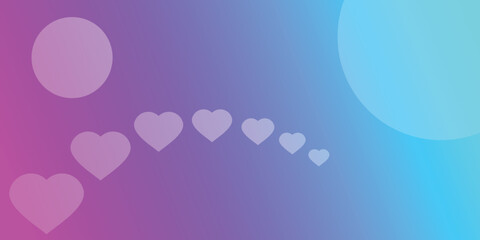Gradient love blue and purple background premium vector