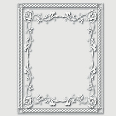 Frame, in the style of an ornament, Vector illustration eps 10, Art.