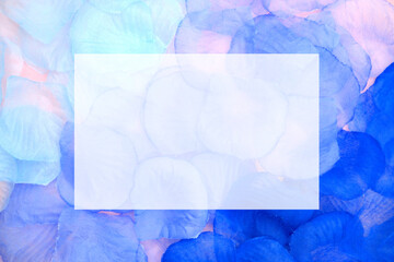 花びらのお手紙用素材（青）