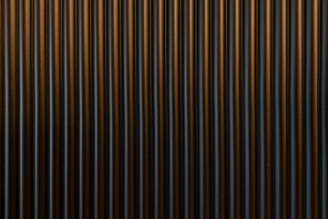 black decorative wall in a strip of lighting