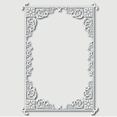 Frame, in the style of an ornament, Vector illustration eps 10, Art.