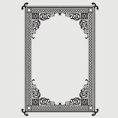 Frame, in the style of an ornament, Vector illustration eps 10, Art.