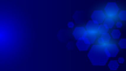 Abstract blue hexagon background. Futuristic technology digital hi tech concept background