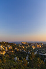 Fototapeta premium Medieval castle and village, Les Baux-de-Provence, Alpilles mountains, Provence, France