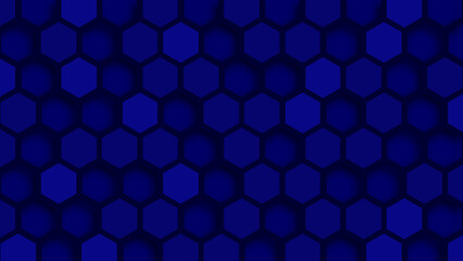 Dark blue hexagonal technology abstract vector background