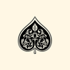 spade illustration ornament vintage